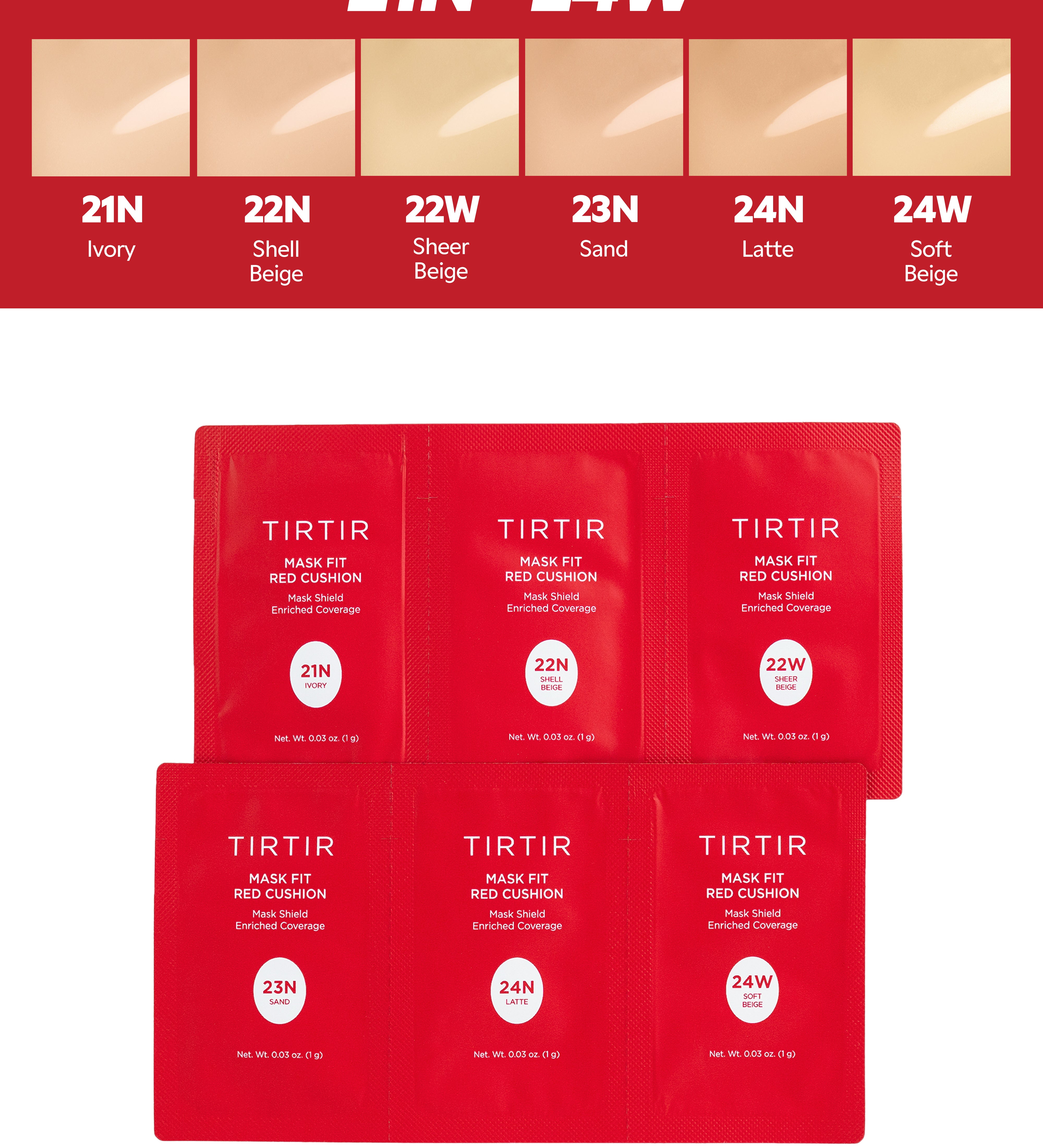 Mask Fit Red Cushion Sachet